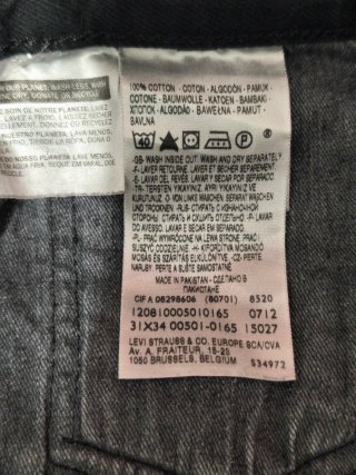 Levi's 501 Jeans Neri W31 L34