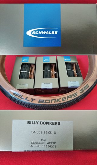 2x Schwalbe Billy Bonkers 26" Cubiertas Gravel BTT