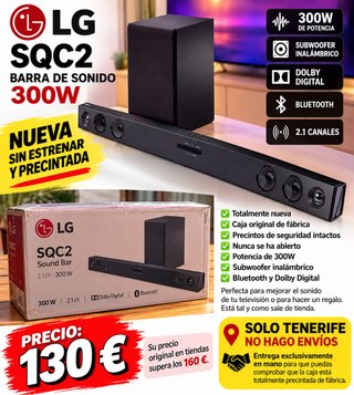 Barra de Sonido LG SQC2 300W