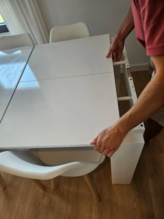 Mesa de Comedor blanca Extensible a 2 metros