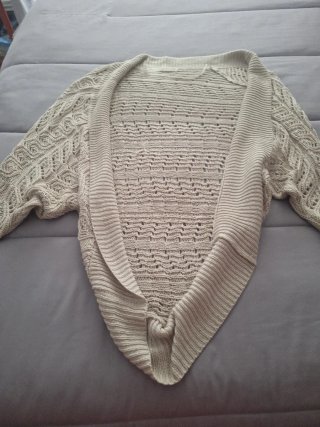Chaqueta de Punto Color Crema