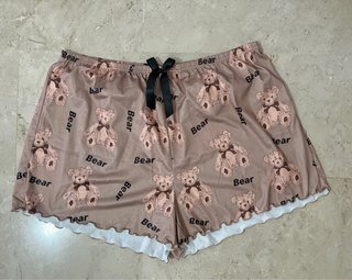 Pantalón de pijama corto con estampado de osos