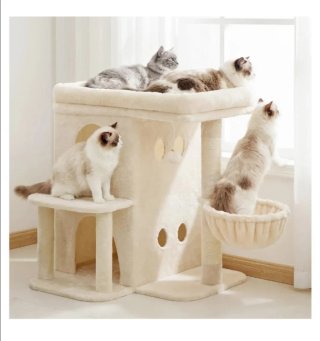 Árbol para Gatos Heybly Beige 65cm. Esta por Monta