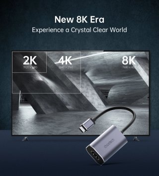 Adaptador USB-C a HDMI 8K 60Hz / 4K 120Hz Nuevo