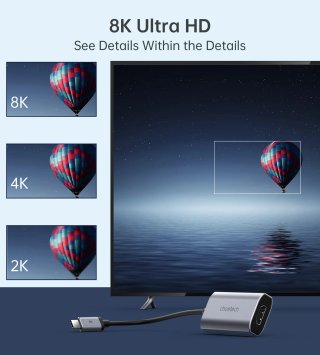 Adaptador USB-C a HDMI 8K 60Hz / 4K 120Hz Nuevo