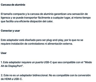 Adaptador USB-C a HDMI 8K 60Hz / 4K 120Hz Nuevo