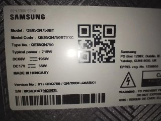 TV Samsung 65 QLED 8K