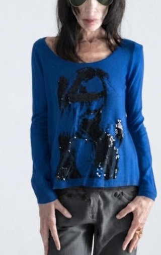 Jersey Guess Negro y Azul Talla Única