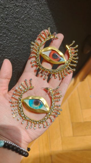 Pendientes Vintage Ojo Dorado