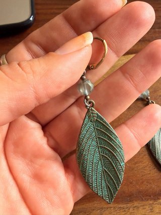 Pendientes Vintage con Motivo Botánico