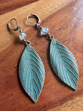Pendientes Vintage con Motivo Botánico