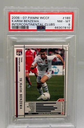 Carta Karim Benzema Panini WCCF PSA 8