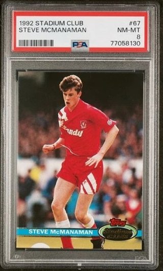1992 Steve McManaman Stadium Club PSA 8