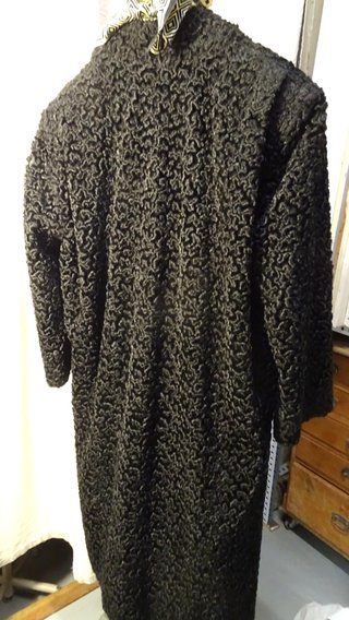 Abrigo Astrakan Negro Talla 48