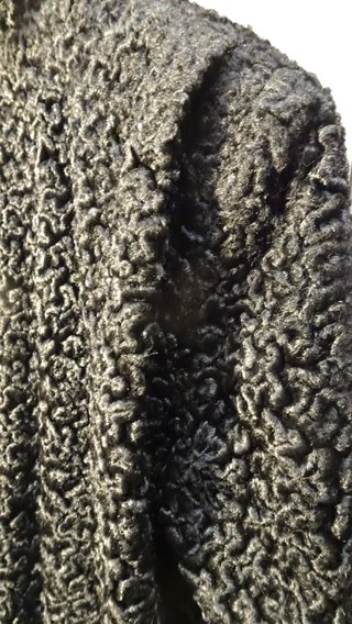 Abrigo Astrakan Negro Talla 48