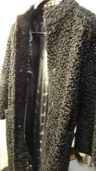 Abrigo Astrakan Negro Talla 48