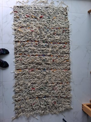Alfombra de Trapo Artesanal 150x95 cm
