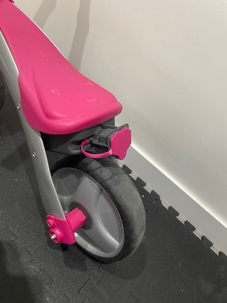 Bici/moto infantil rosa y gris