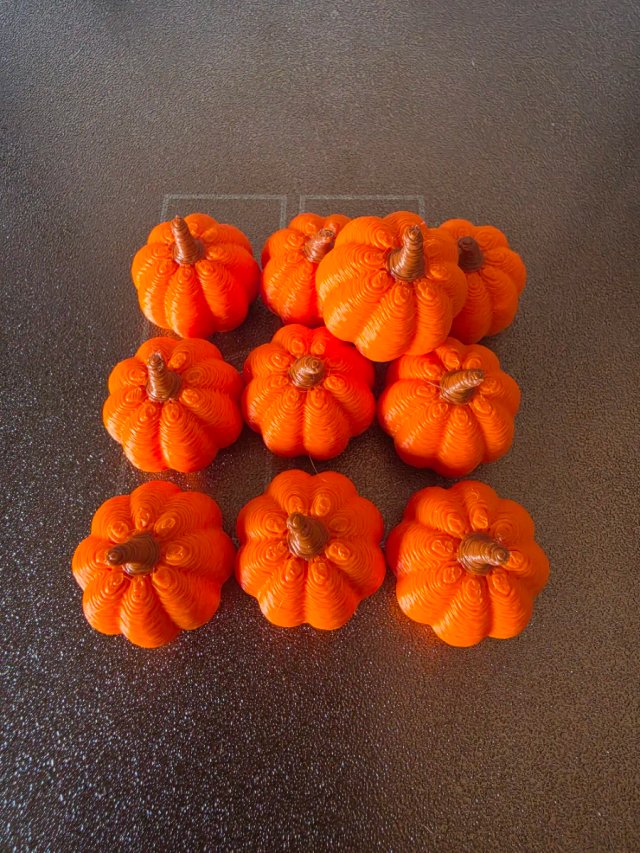 10 Calabazas Halloween Naranja Plástico