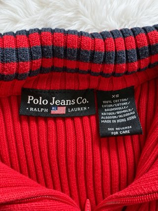 Jersey Ralph Lauren Rojo Canalé Talla XS