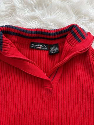 Jersey Ralph Lauren Rojo Canalé Talla XS