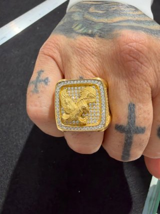 Sello Anillo Águila Oro 18 Kilates