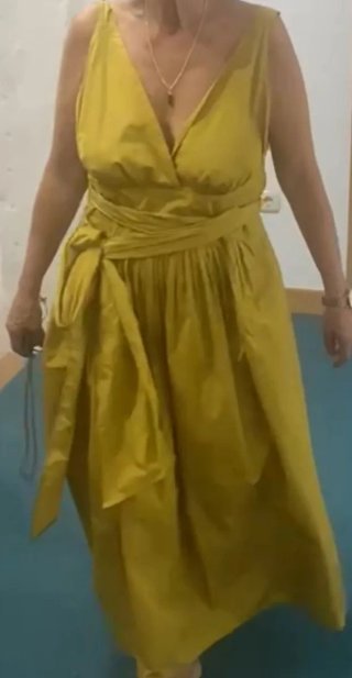 Vestido Roberto Verino Beige/Oro
