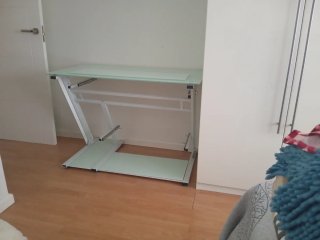 Mesa de Escritorio de Cristal y Metal