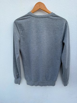 Sudadera Adidas Logo en Relieve Gris Talla S