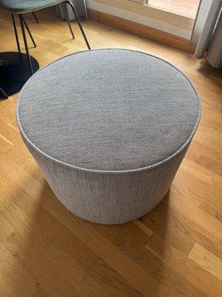 Pouf/poggiapiedi grigio 60 cm di diametro