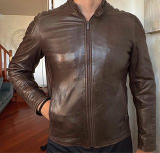 Giacca in vera pelle conbipel made in italy M
