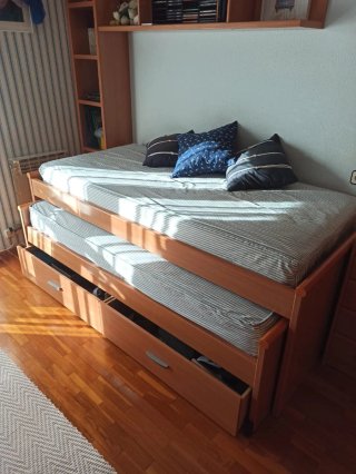 Cama Nido con Cajones y Colchones