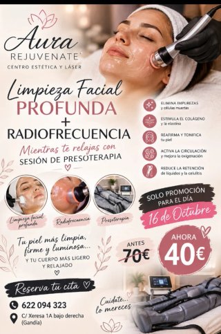 Limpieza Facial Profunda + Radiofrecuencia