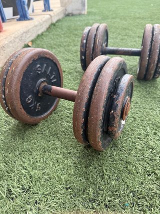 Mancuernas hierro 27kg