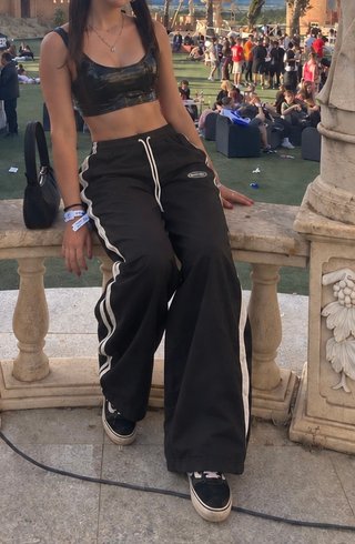 Pantalón de chándal ancho negro