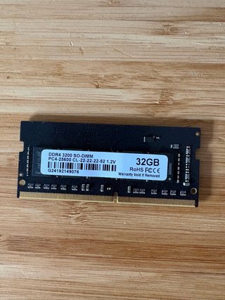 1x32GB DDR4 SODIMM 3200MHz