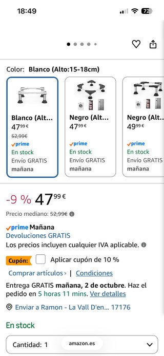 Base Ajustable Lavadora Nevera