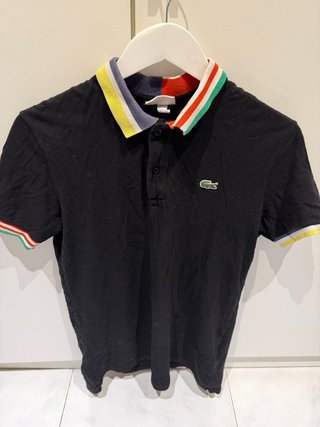 Polo Lacoste Negro Talla S