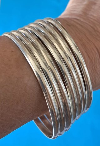 Pulseras Semanario Plata Ley Sólidas