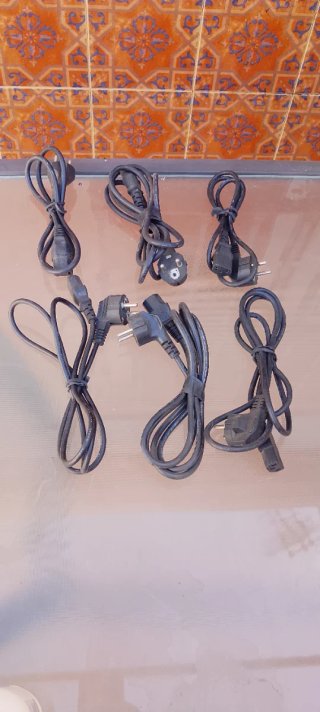Lote de 6 cables de alimentación