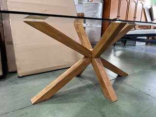 Mesa Comedor Cristal y Madera