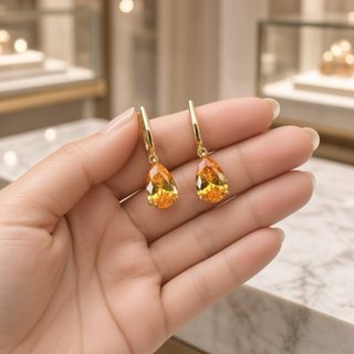 Pendientes Exclusivos Sunshine Citrino | Plata