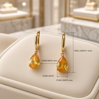 Pendientes Exclusivos Sunshine Citrino | Plata