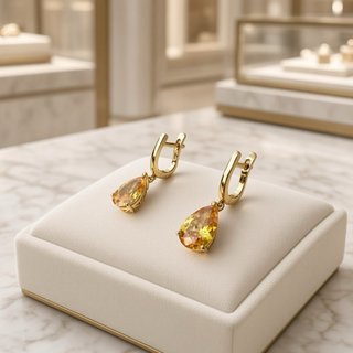 Pendientes Exclusivos Sunshine Citrino | Plata