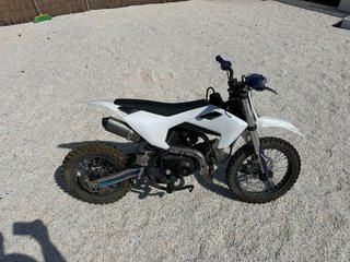 Pit Bike Enduro/Motocross Blanca y Azul 125cc