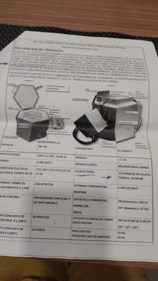 Horno Cerámica 16L - Para Refaccionar