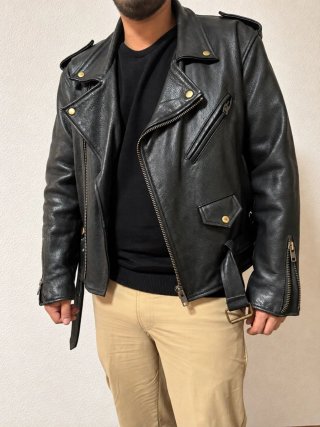 Chaqueta de cuero Artic negra
