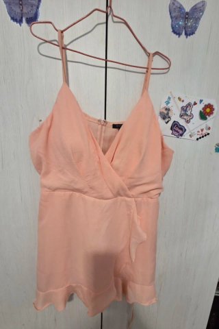 Vestido Negro Estampado de Tirantes