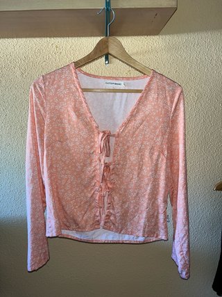 Blusa Clotsy Brand floral manga larga