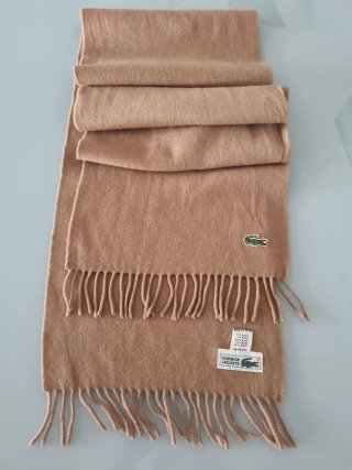 Bufanda Lacoste 100% Lana Original Vintage Camel